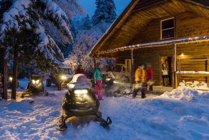 Vacationers Lodge In A Cabin At Snowshoe Mountain in West Virginia