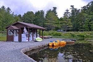 Boat Rental Station At Lake Sherwood in West Virginia