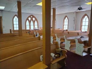 Interior Of New Salem Baptist Church At Tams in West Virginia