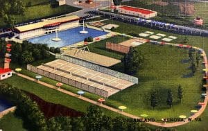 Dreamland Pool Postcard in West Virginia