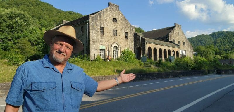 David Sibray at Itmann Store Complex David Sibray visits the stone-built Itmann Company Store complex.
