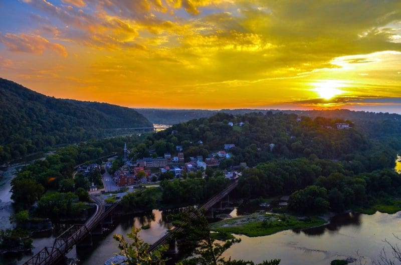 The Sun Sets Over Harpers Ferry