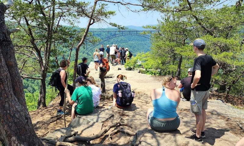 Visitors at Long Point Overlook Visitors At Long Point Overlook