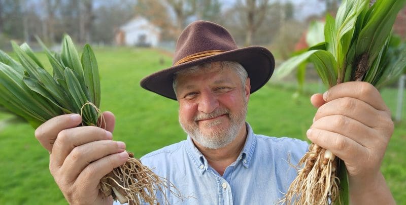 David-Sibray-with- West Virginia ramps David Sibray With West Virginia Ramps