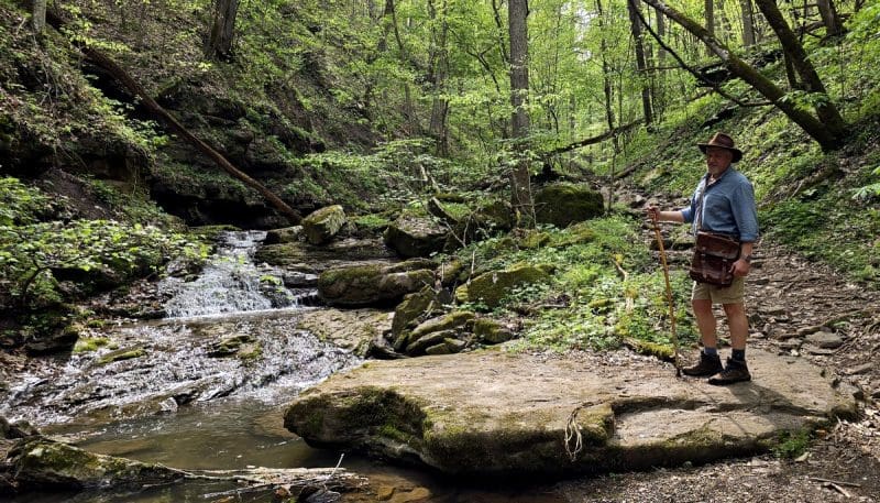 The Big Branch Trail passes more than a dozen waterfalls in its ascent in the New River Gorge National Park and Preserve.