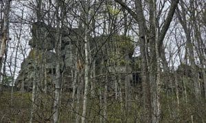 Budding trees will soon obscure the view of and from the Devil's Tea Table.