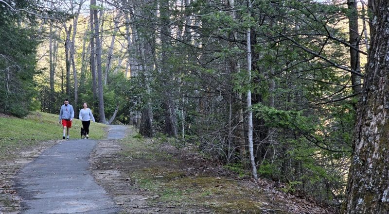 The one-mile trail around Little Beaver Lake is among the most popular recreational trails near Beckley, West Virginia.