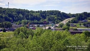 Mineral Wells, West Virginia, lies along the I-77 expressway near Parkersburg, West Virginia, in Wood County.