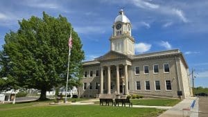 The Ritchie County Courthouse at Harrisville, West Virginia, is listed on the National Register of Historic Places.