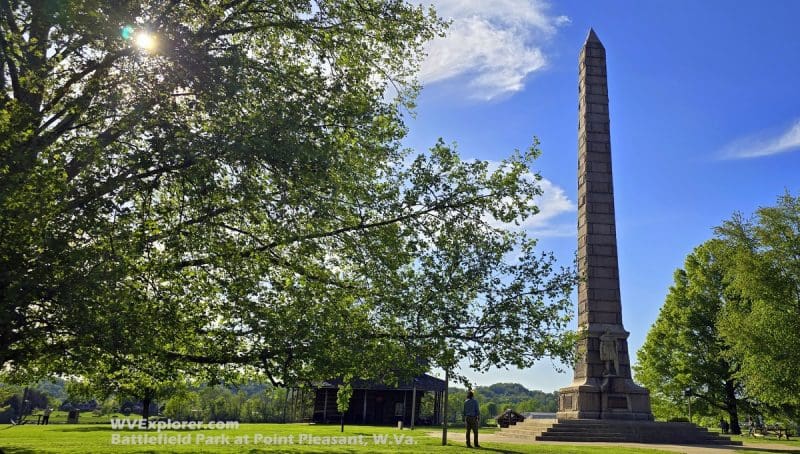 David Sibray visits the monument to the Battle of Point Pleasant in one of the earliest communities in West Virginia.