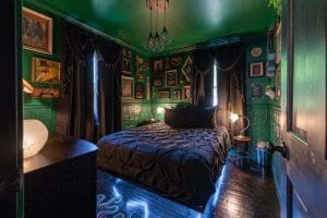 "Mothmanor" at Fayetteville, near the edge of the gorge, plays on the cryptid theme.