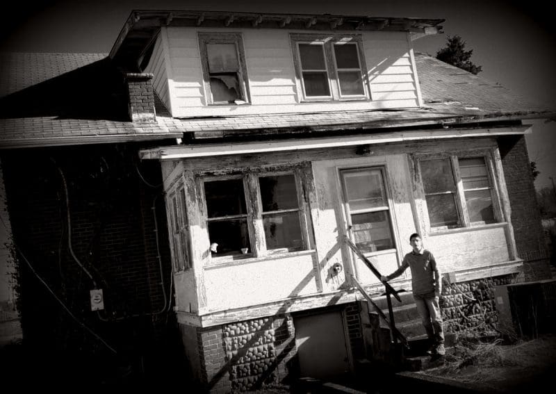Historian Cody Straley visits the Dreamland Tragedy House, which has been demolished.