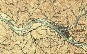 South Charleston in 1899 was farmed bottomland west of Charleston.