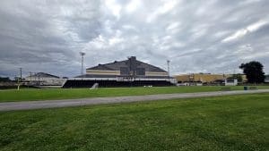 Six large buildings are included in the industrial park, formerly the naval ordnance center.