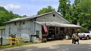 The iconic Washburn General Store serves locals and travelers visiting rural Ritchie County, West Virginia.