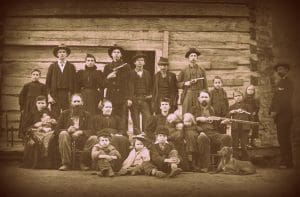 Devil Anse Hatfield surrounded by family