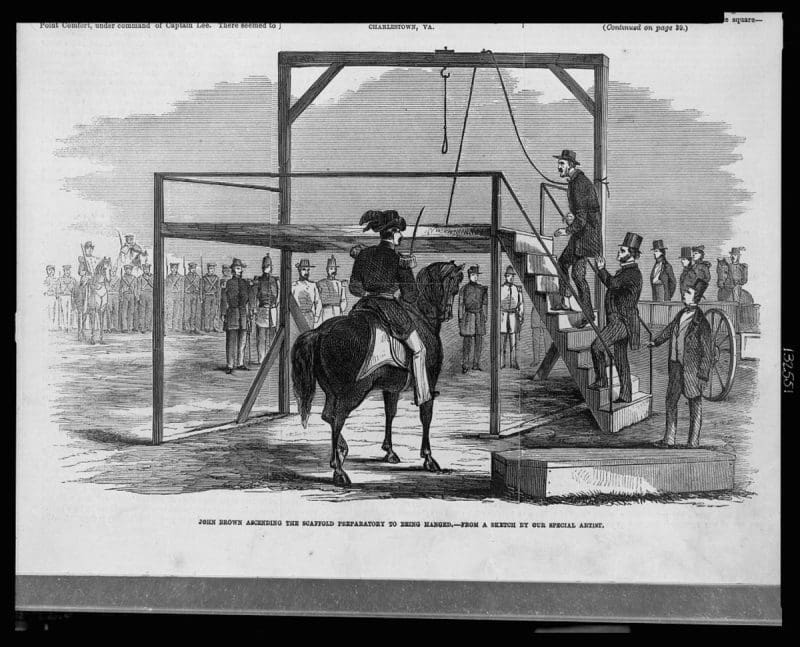 John Brown ascends to the gallows at Charles Town.
