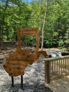At Drawdy Falls, an Almost Heaven swing