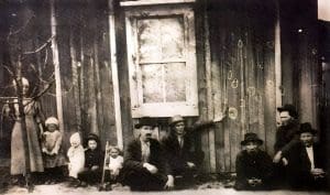 Circled with chalk, bullet holes tell of the horror of the massacre at the Battle of Stanaford.