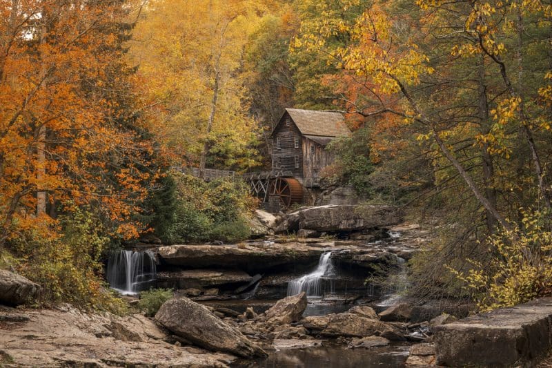 Mosyt photographed places in West Virginia: Glade Creek Grist Mill