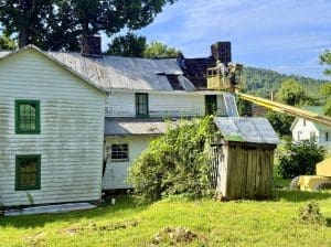 Tyree Tavern: At right, a kitchen added to the first floor in the 1970s will become a porch again.