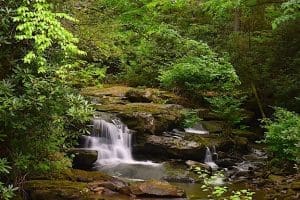 Secret waterfall on New River Gorge Hiking Trails