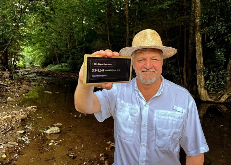 West Virginia Explorer published David Sibray celebrates millions of monthly users.