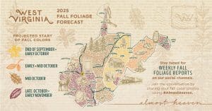 West Virginia Fall Folliage Map 2025