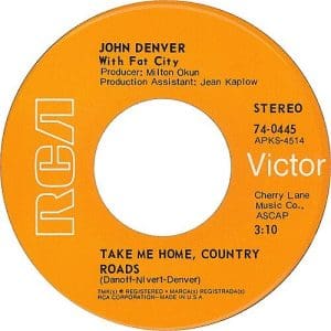 Country Music:  "Take Me Home, Country Roads," became a West Virginia State Song.