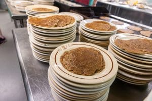 Buckwheat cakes await hungry visitors at the Preston County Buckwheat Festival.