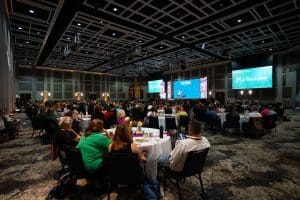 West Virginia tourism leader gather at the 2025 tourism conference in Morgantown, West Virginia.