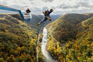 Peak fall color in West Virginia: Bridge Day