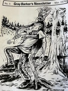 The alleged encounter with Vegetable Man was immortalized on the cover of a Gray Barker newsletter.