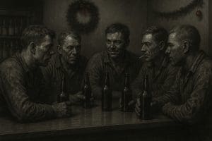 Coal miners gather after a shift in the coalfields of southern West Virginia.