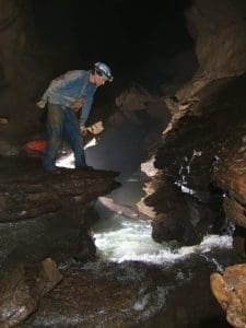 Culverson Creek roars through a cavern in northern Greenbrier County. (Photo courtesy Bill Balfour)