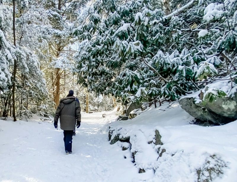 Winter hiking in West Virginia