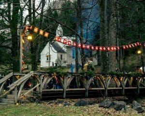 Guests attend the annual Fasnacht festival at Helvetia. (Photo courtesy Randolph County Convention and Visitors Bureau)